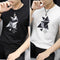 Camiseta Modal Hombre Manga Corta Estampada Ice Silk