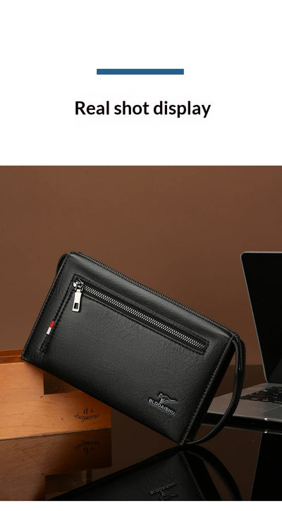 Billetera Masculina de Diseño Clutch con Cierre de Combinación - Image 12