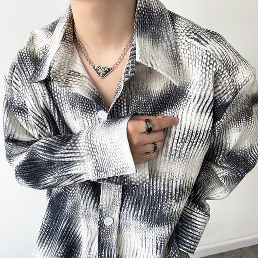 Camisa Suelta con Contraste - Estilo Relajado para Hombre - Image 6
