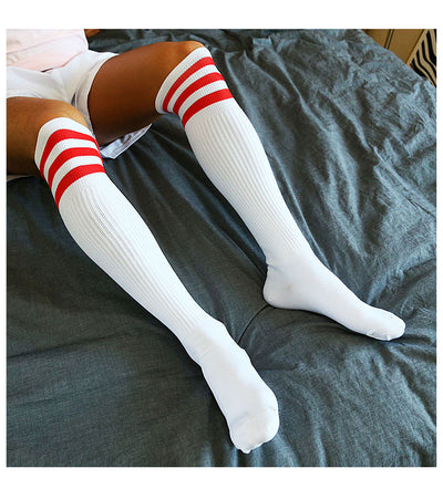 Calcetines Largos Rayados hasta la Rodilla con Puño Acanalado - Image 7