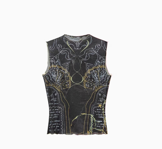 Chaleco de Malla Estampado Océano - Image 3