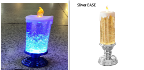 Vela LED Recargable con Cambio de Color y Brillo Glitter - Decoración Resistente al Agua - Image 38
