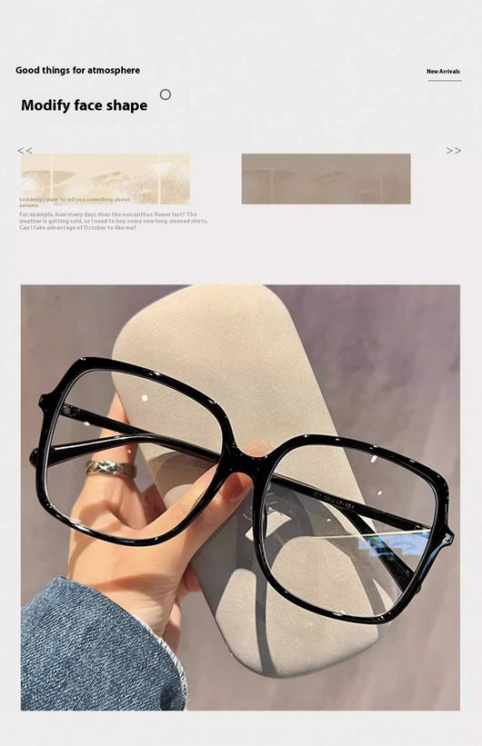 Gafas Oversized sin Aumento para Miopía - Diseño Negro Minimalista - Image 11