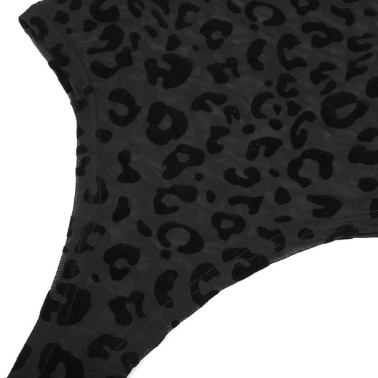 Body de Malla Leopardo Negro - Image 40