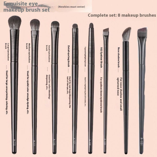 Set de 6 Brochas de Maquillaje Profesional - Sombra, Delineador y Corrector