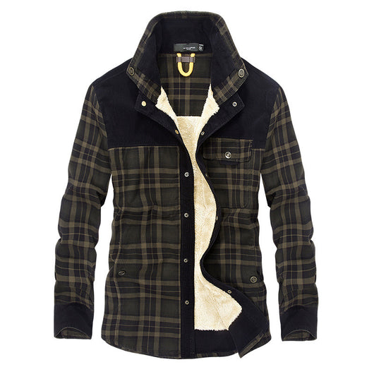 Camisa Cuadros Térmica Forrada para Hombre - Abrigo Business Casual - Image 6