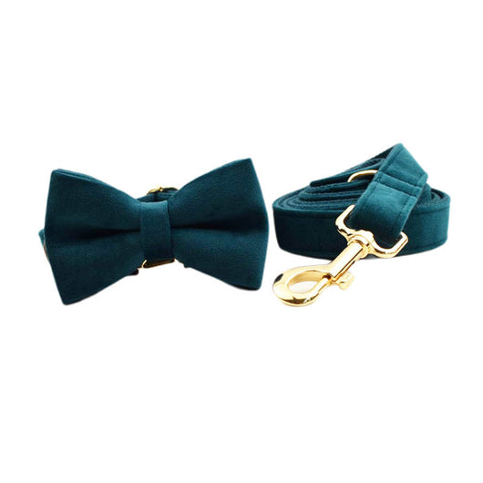Collar de Mascota en Terciopelo con Cuerda de Tracción - Image 6