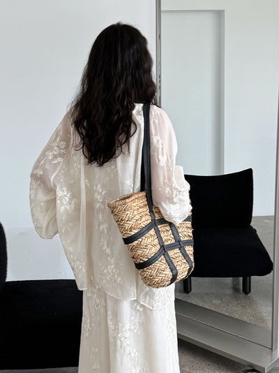 Vestido Camisero Bordado Estilo Chino Midi - Image 23
