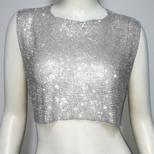 Blusa Elegante sin Mangas con Espalda Descubierta y Detalles de Cristal - Image 13