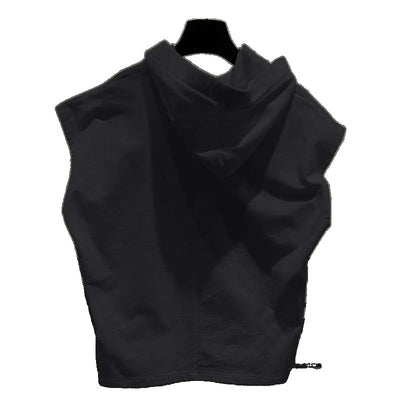 Chaleco Deportivo Holgado sin Mangas con Capucha para Hombre Talla Grande - Image 4