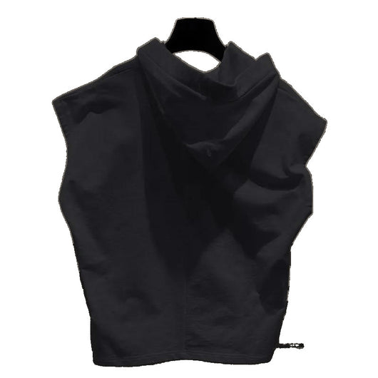 Chaleco Deportivo Holgado sin Mangas con Capucha para Hombre Talla Grande - Image 4