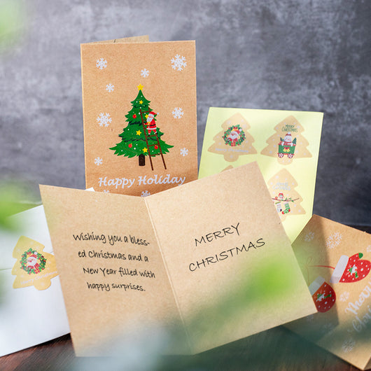 Tarjetas de Bendiciones Navideñas con Sobres y Pegatinas Kraft - Image 9