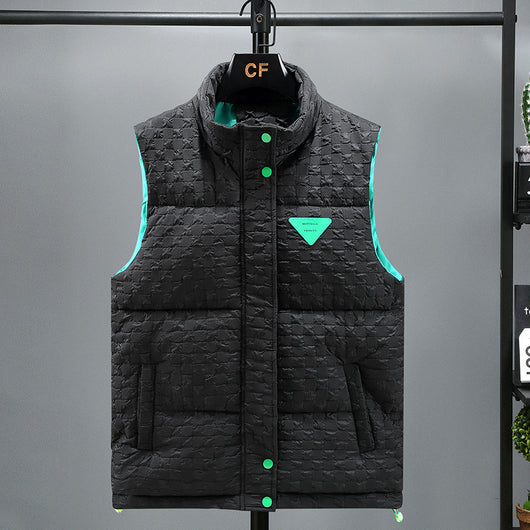 Chaleco de Algodón Acolchado para Hombre - Cuello Alzado Invierno - Image 4