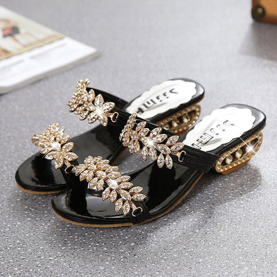 Sandalias de Tacón Medio con Strass Antideslizantes - Image 11