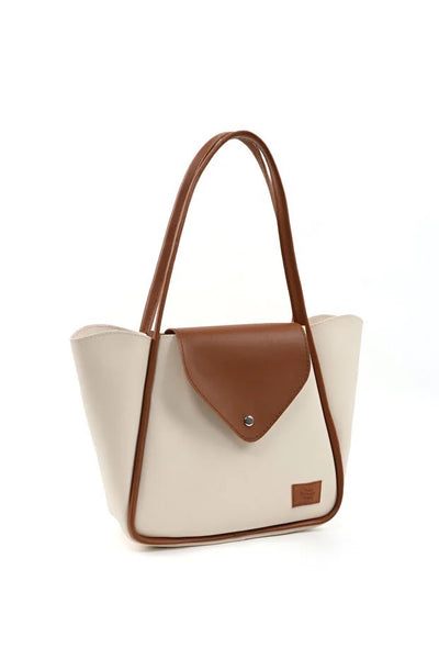 Bolso Tote de Cuero Sintético con Cierre de Botón - Bolsa de Mano y Hombro - Image 2