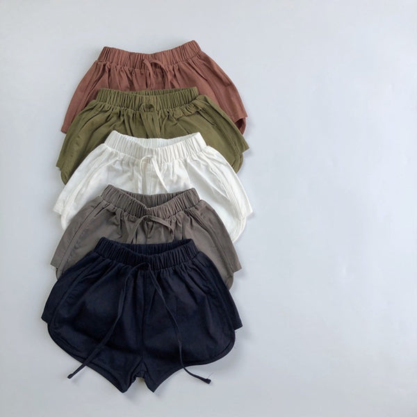Shorts Casuales Infantiles con Cinturón Liso