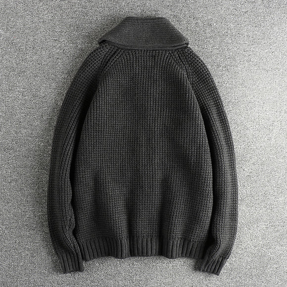 Suéter de Lana Vintage Combinada para Hombre