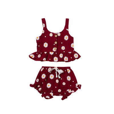 Conjunto de Dos Piezas para Niña con Tirantes y Shorts Estampado - Image 5