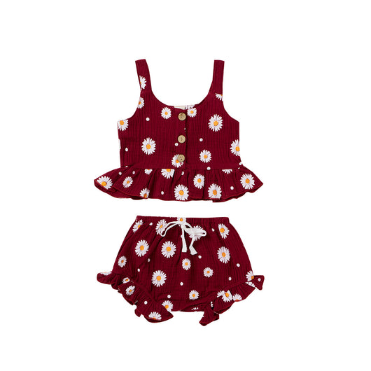Conjunto de Dos Piezas para Niña con Tirantes y Shorts Estampado - Image 5