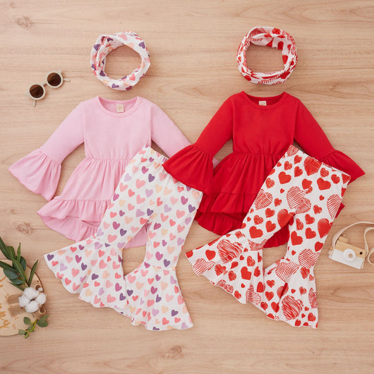 Conjunto de 3 Piezas: Short, Blusa y Accesorios para Niñas