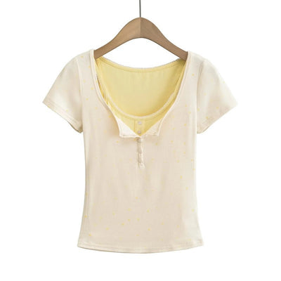 Conjunto de Dos Piezas con Lunares - Blusa Corta y Short Coordinado - Image 5