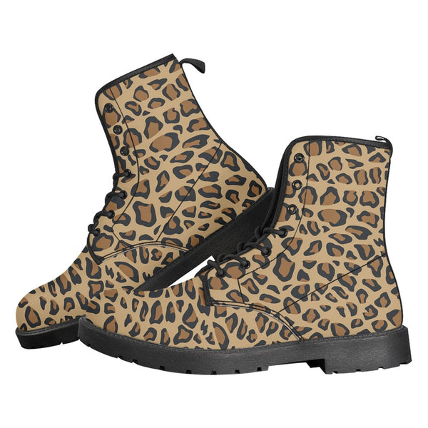 Botas Martin de Cuero para Mujer con Estampado y Tacón Bajo Británico