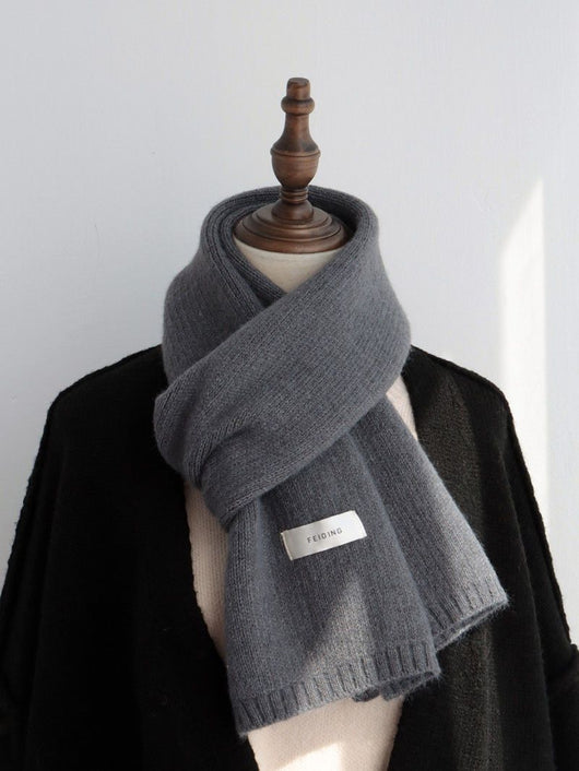 Bufanda Cálida de Color Liso para Mujer - Otoño e Invierno - Image 24