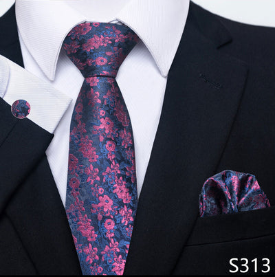 Conjunto Completo de Accesorios Ejecutivos: Corbata, Pañuelo y Gemelos Formales - Image 56