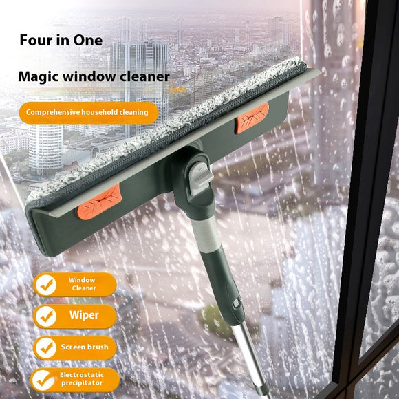 Limpiador de Ventanas con Varilla Extensible y Cuchilla Ajustable