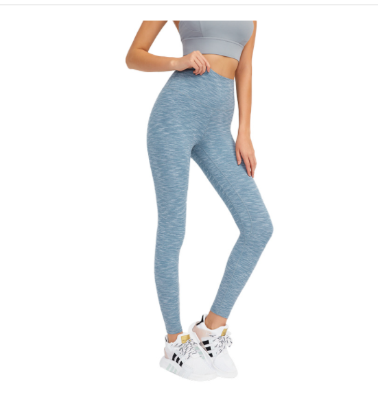 Leggins Deportivos Cintura Alta Ajustados en Melocotón para Fitness y Running