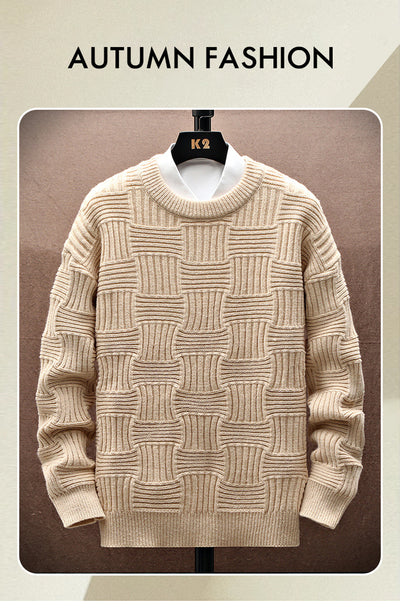 Suéter Básico Manga Larga Cuello Redondo para Hombre - Image 7