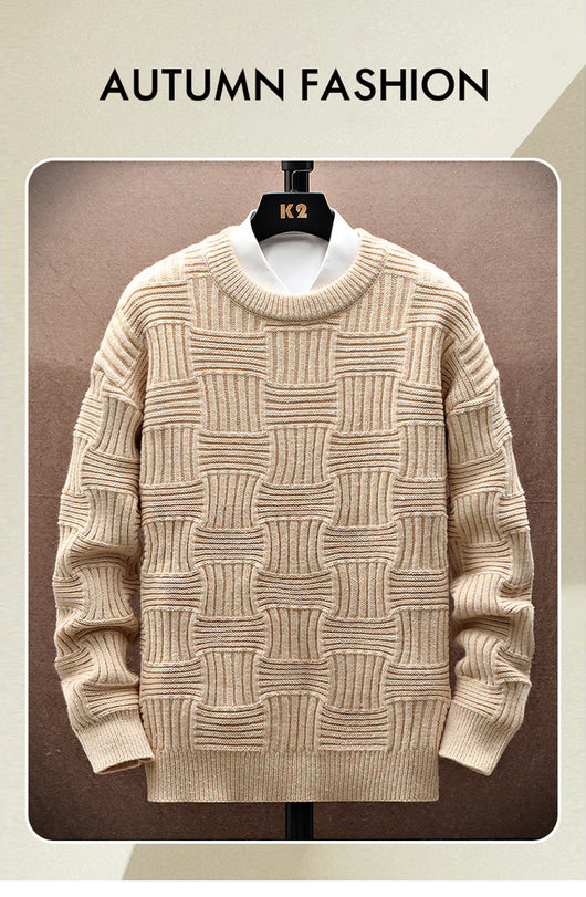 Suéter Básico Manga Larga Cuello Redondo para Hombre - Image 7