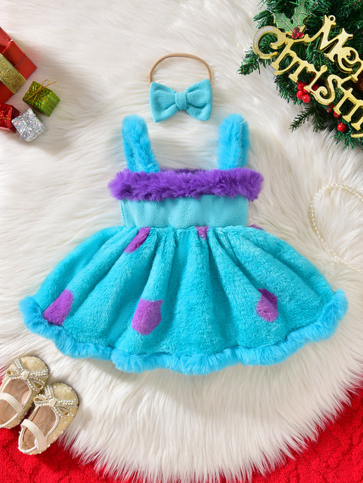 Vestido de Lana para Niña con Tirantes y Lunares - Image 7