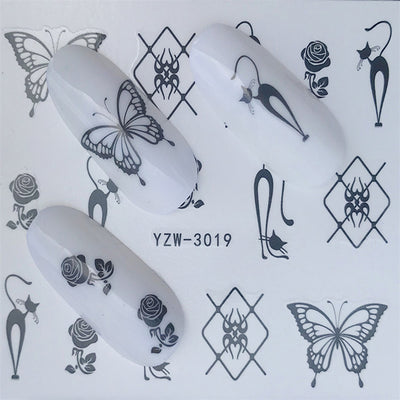 Calcomanías de Uñas Mariposas y Flores - Diseño Acuarela Premium - Image 24