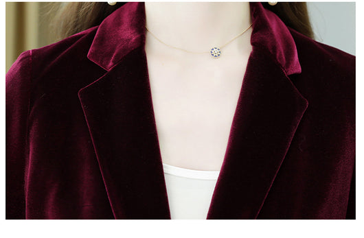 Traje Ejecutivo Terciopelo Dorado - Elegancia Profesional y Sofisticación - Image 10