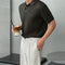 Polo Tejido Manga Corta Hombre - Cuello Fino Fit Relajado
