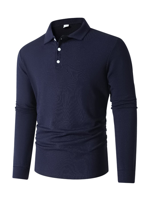 Polo Manga Larga con Cuello Solapa y Botones para Hombre - Image 22