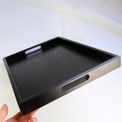 Bandeja Rectangular de Madera Negra Estilo Japonés para Hoteles - Image 11