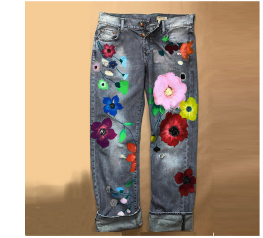 Pantalones Vaqueros Rectos con Roturas para Mujer - Image 6