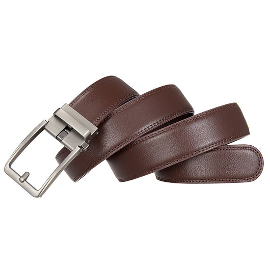 Cinturón Ejecutivo de Cuero Doble Capa con Hebilla Automática Resistente a Perforaciones - Image 13