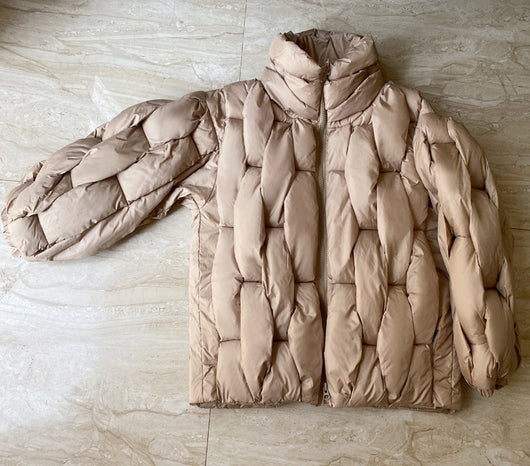 Chaqueta Acolchada de Algodón Tejido Torsionado Talla Grande - Image 15
