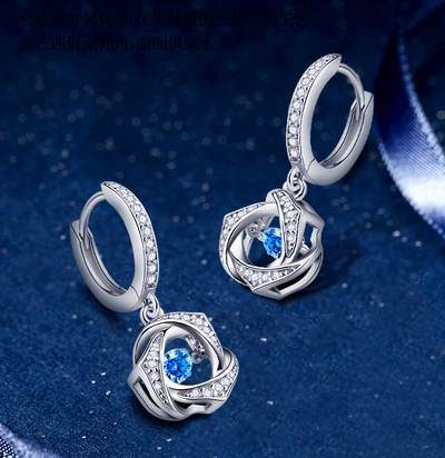 Aretes de Plata Esterlina Luxury Corazón Brillante para Mujer - Image 11