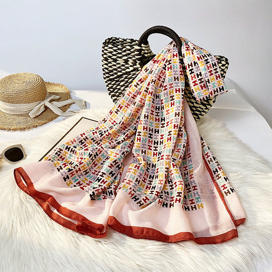 Pañuelo de Seda Estampado para Mujer - Algodón y Lino - Image 4