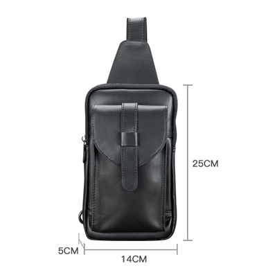 Bolsa de Pecho de Cuero para Hombre - Estilo Urbano - Image 6