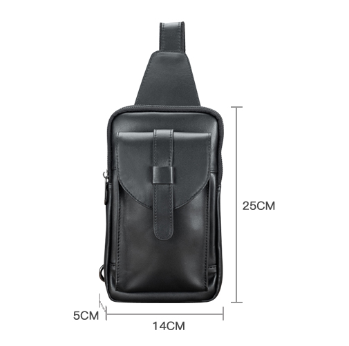 Bolsa de Pecho de Cuero para Hombre - Estilo Urbano - Image 6
