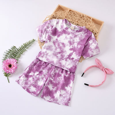 Conjunto Infantil Tie-Dye: Playera y Shorts de Manga Corta - Image 9