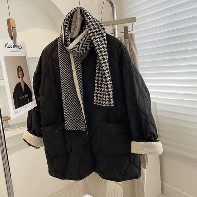 Abrigo Acolchado Mujer Estilo Holgado con Diseño Diamante Cosido - Image 23