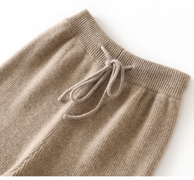Pantalones de Lana Cintura Alta Relajados de Corte Recto - Image 20