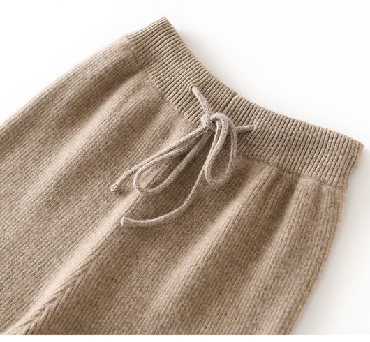 Pantalones de Lana Cintura Alta Relajados de Corte Recto - Image 20