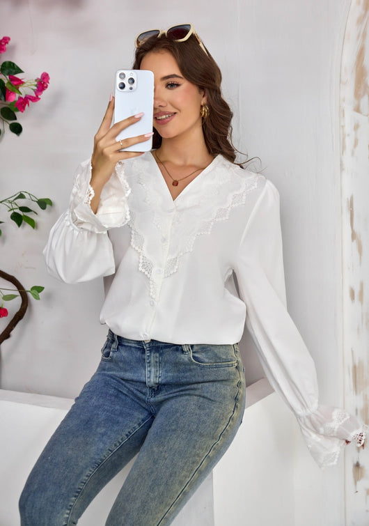 Blusa Francesa con Mangas Acampanadas Elegantes - Image 12